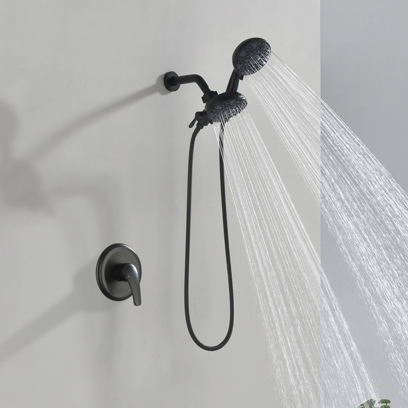 Ensemble de robinet de douche Ensemble de douche complet Pomme de douche double et ensemble de douche à main 2 en 1 Ensemble de garniture de douche Ensemble de douche