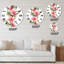 Bouquet de fleurs roses et mauves II - Horloge murale de ferme-60328062