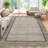 Scalloped Machine Washable Rug Non-Slip Bordered Floor Mats Non-Shedding Soft Low Pile Modern Accent Rugs for Living Room Bedroom Office-195933424