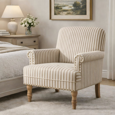 Fauteuil rembourré en bois