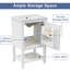 Meuble-lavabo de 20 po avec lavabo, porte à fermeture douce, support de rangement, tablette ouverte et finition blanche élégante-300178657