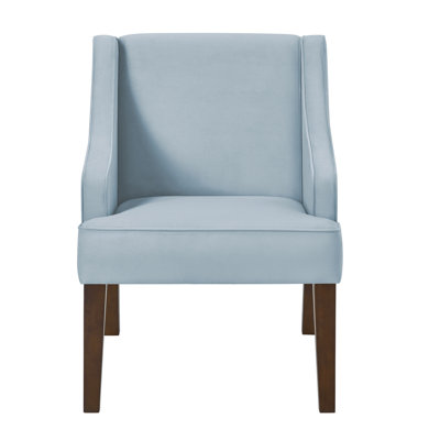 Modern Upholstered Accent Armchair with Wood Legs