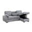91-Inch Reversible Sleeper Sectional Sofa With Storage Lounge - Light Grey Chenille Sofa With Pull-Down Table, Cup Holders, And Usb Ports