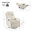 Fauteuil inclinable et oscillant pivotant en similicuir de 26,5 po McGuffey-1231533748