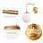 Gold Plug in Wall Sconce with Globe Milk Glass Shade