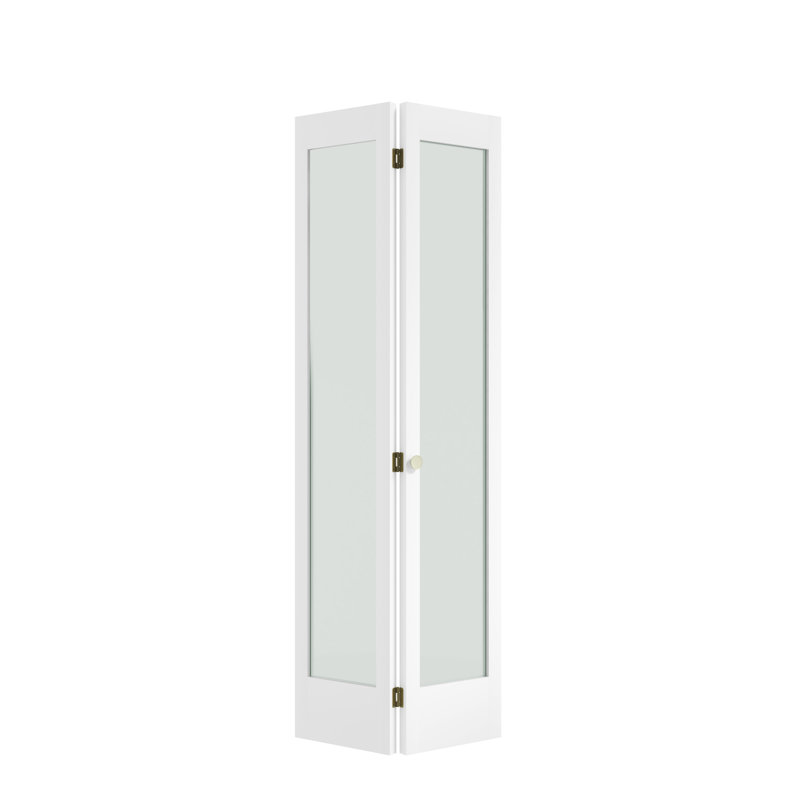 Porte pliante en bois massif apprêté 1 verre 78,74 po, 30 po x 78,74 po