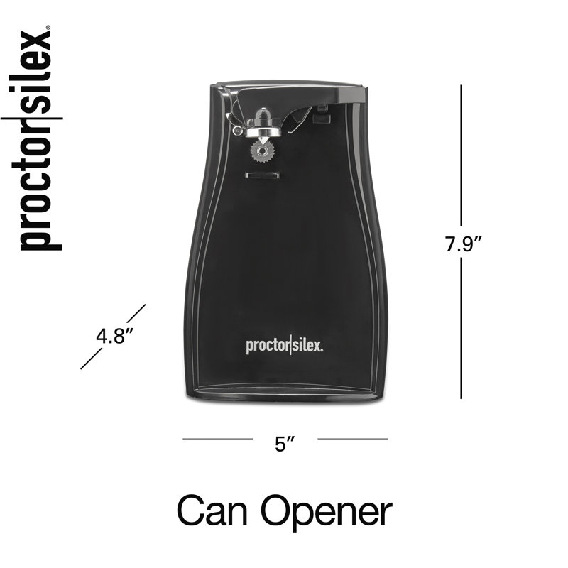 Proctor Silex Black Ergonomic Electric Can Opener