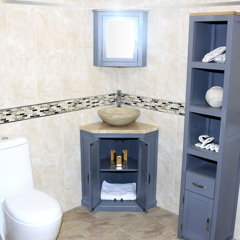 Amergin 550mm Single Bathroom Vanity with Vessel Stone Basin