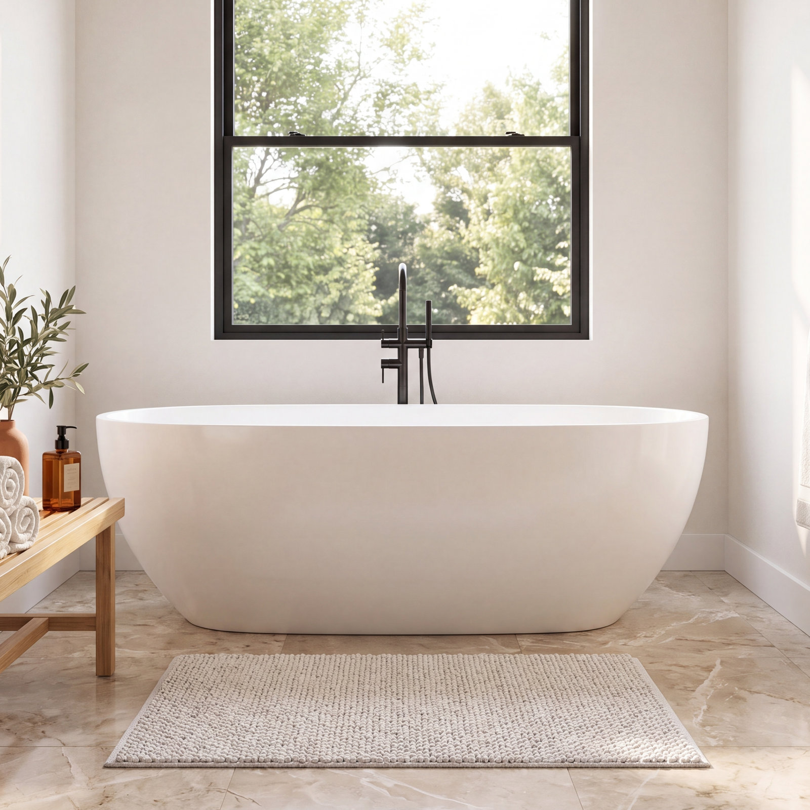 Tidal 71" Freestanding Soaking Acrylic Bathtub
