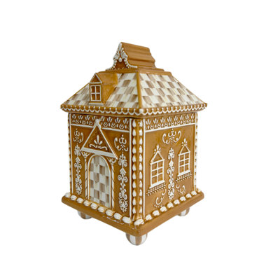 Mocha Check Gingerbread Small Canister