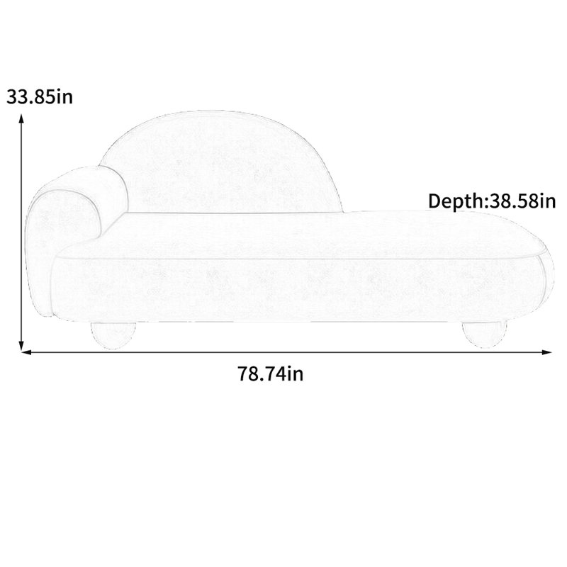 Fauteuil inclinable en flanelle d'éponge à haute élasticité, Gris, Orienté à gauche (vu de face)