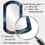 Miroir mural bleu et or abstrait en marbre V - Abstract-107247654