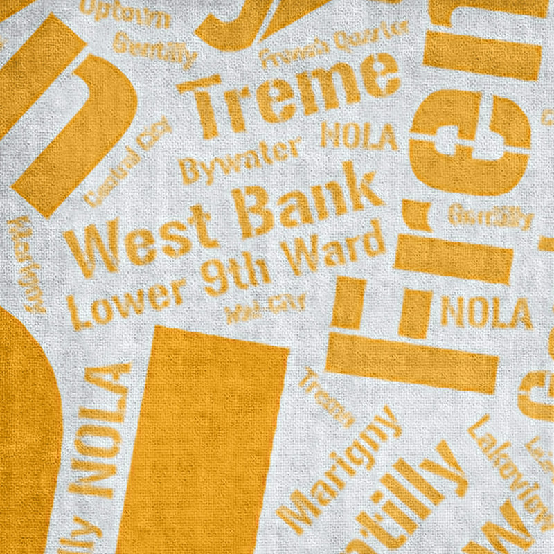 Bath Towel, Orange, Microfiber, New Orleans