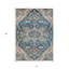 Tapis intérieur lavable oriental bleu beige et doré 3 pi x 5 pi