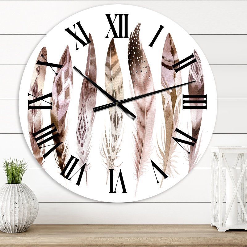 Horloge murale bohème et éclectique, Surdimensionné