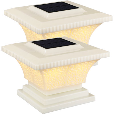LED Solar Post Light Dusk to Dawn Low Voltage IP65 waterproof 2700K Soft White