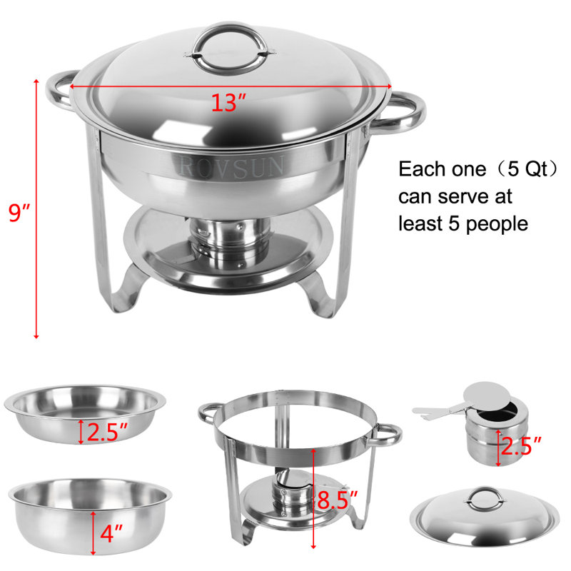 Ensemble de 4 réchauds à 5 pintes