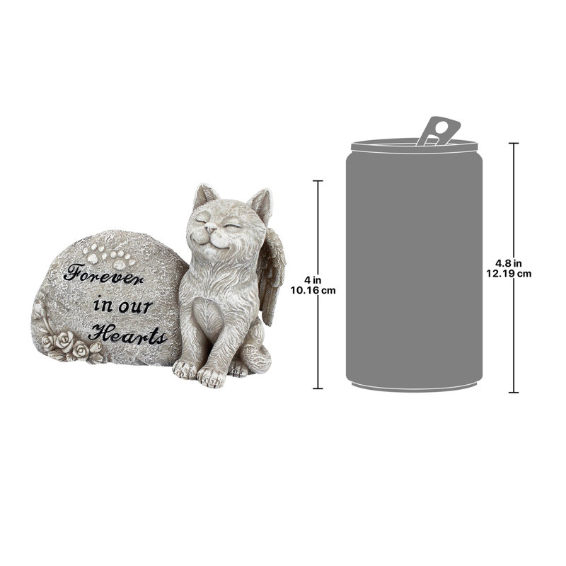 Cat Pet Memorials Forever in Our Hearts Statue
