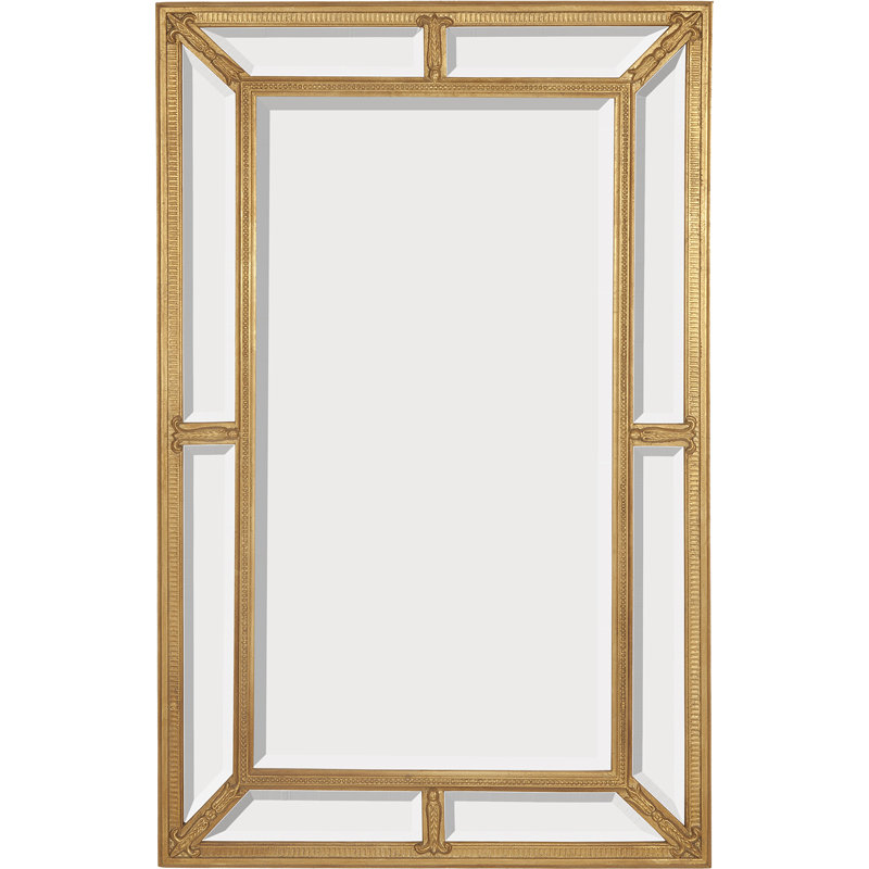 Miroir décoratif biseauté traditionnel The Magnolia Manor, 42 po x 32 po