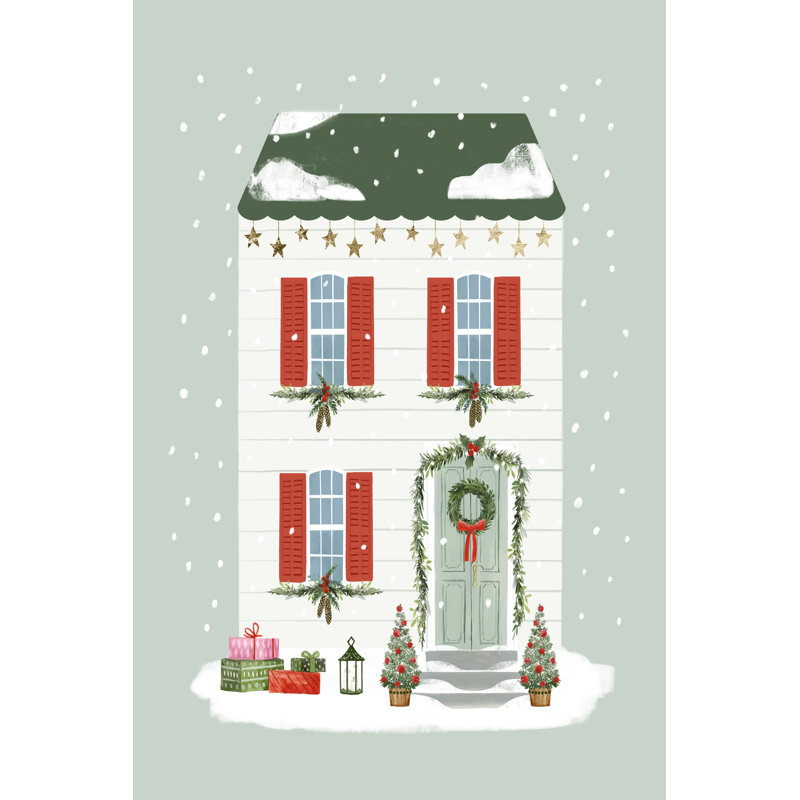 Festive Front Door IV by Victoria Barnes - Wrapped Canvas Print, 121cm H x 81cm W