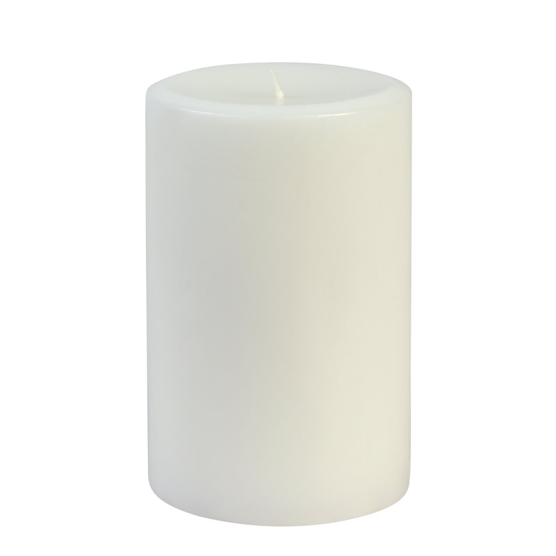 Bougie cylindrique sans parfum, H 6 po x l 3 po x P 3 po, Blanc, 12