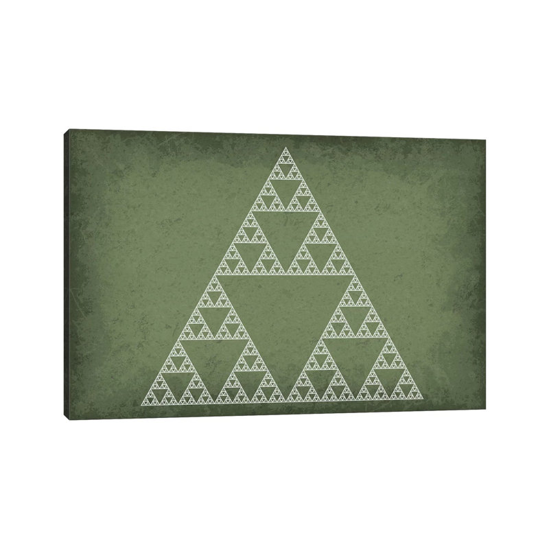 Sierpinski Triangle Fractal - Wrapped Canvas Print, 20.32 cm H x 30.48 cm W