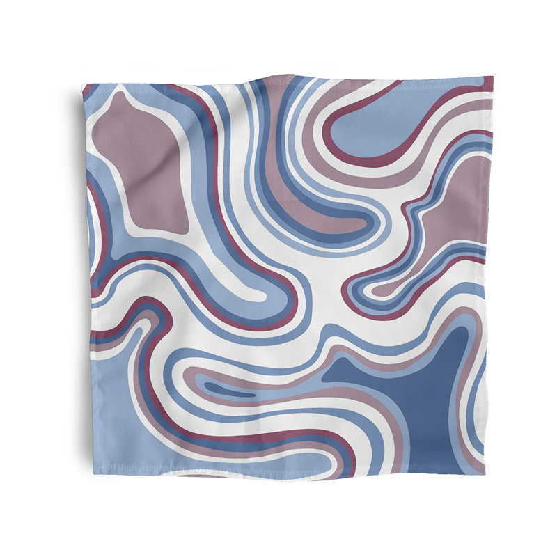 Arnella Polyester Abstract Square Napkin, Purple