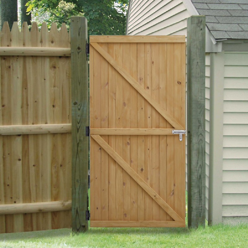 Luana Wood Gate, 183cm H x 91cm W x 2cm D