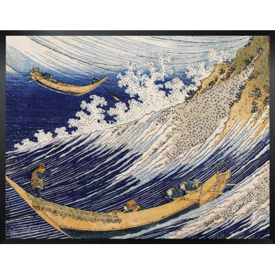 " Japanese Boats On The Waves " by Katsushika Hokusai