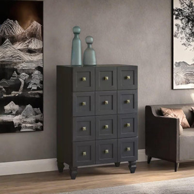 Four-Drawer Black Sideboard