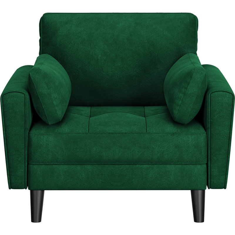 Upholstered Accent Chair, Green