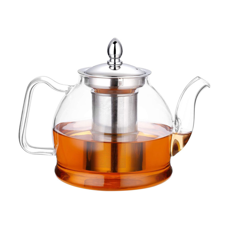 1000ml Glass Teapot with Removable Infuser, Stovetop Safe Tea Kettle