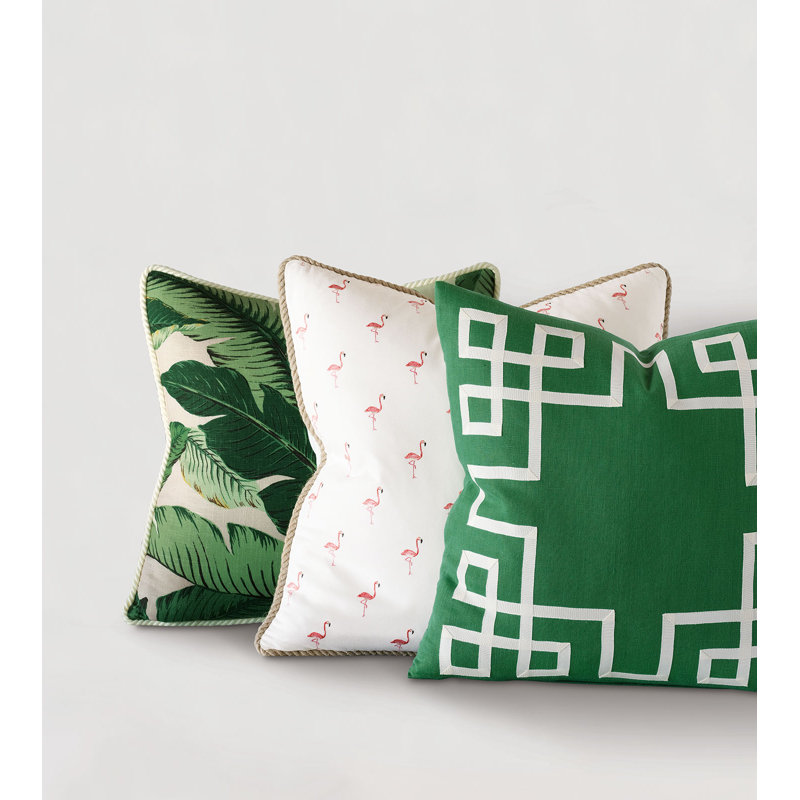 Gavin Linen Square Pillow Cover & Insert, Breeze Kelly