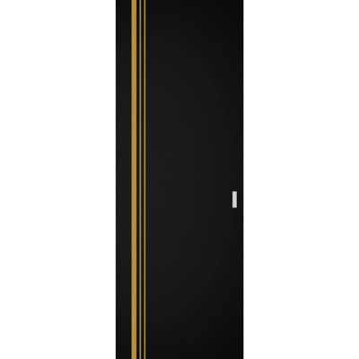 Portes coulissantes invisibles Hidden Barn Planum 1010, fini noir mat robuste, style moderne, 28 po x 80 po