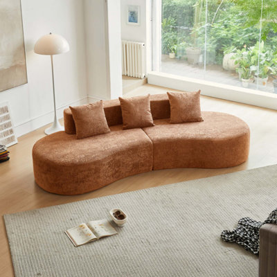 Modern Curved Sectional Sofa, 5-Seater Couch, Comfortable And Stylish For Living Room, Apartment, Home Decor, Easy Assembly