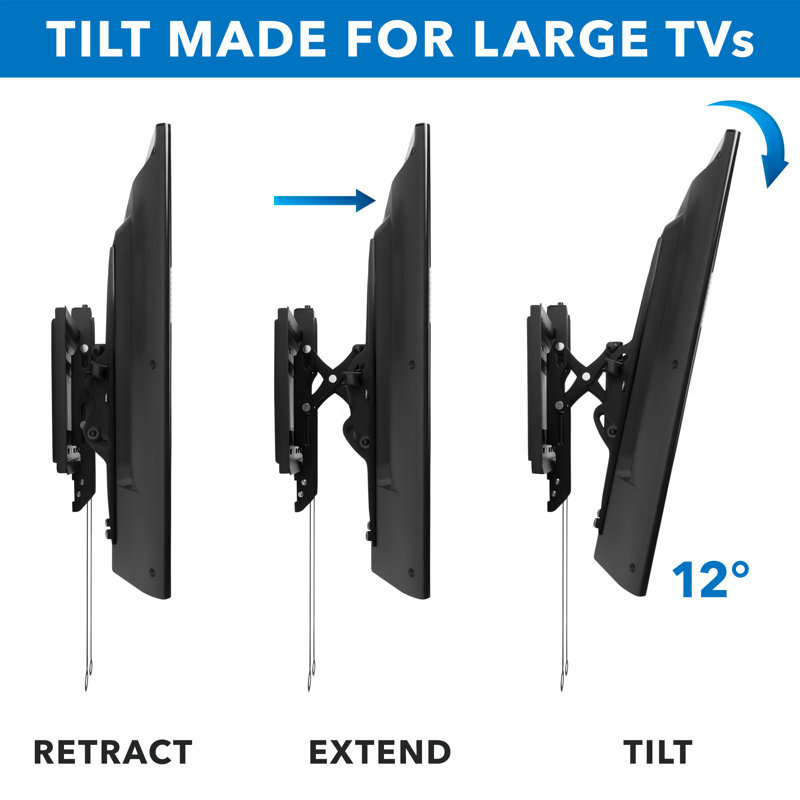 Advanced Black Steel Full Tilting TV Wall Mount Bracket