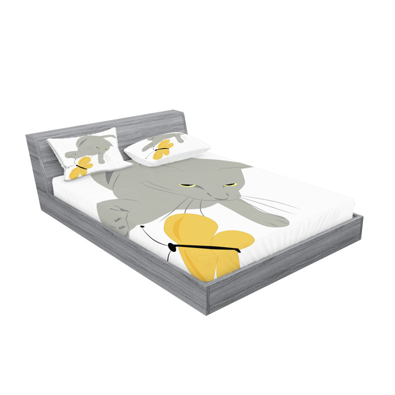 Drap-housse et coussin décoratif Ambesonne, Ensemble de draps pour très grand lit californien