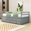 Lit plateforme simple en bois avec lit gigogne et 3 tiroirs-106915466