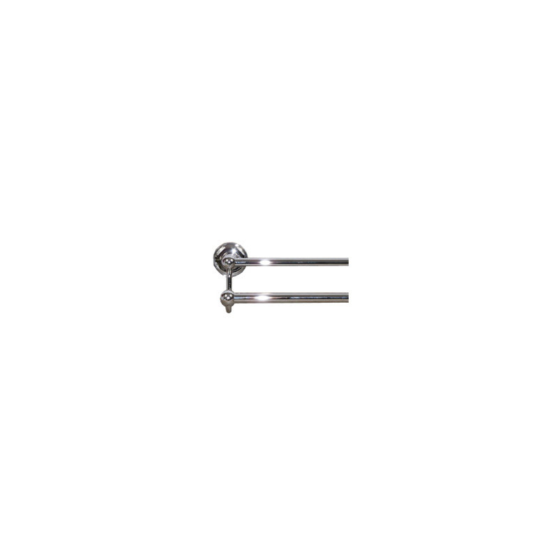 Edwardian Bath Double 32 1/2" Wall Mounted  Towel Bar, Polished Chrome