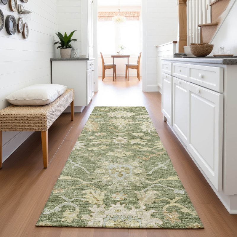 Premium Machine Washable Gurubaksh AMF1150 Global Rug, Tapis de couloir 2 pi 3 po x 7 pi 6 po