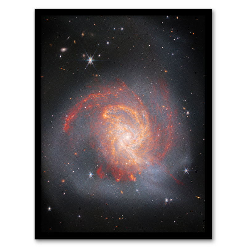 NASA James Webb Space Telescope Clash Of The Titans NGC 3256 - Single Picture Frame Print
