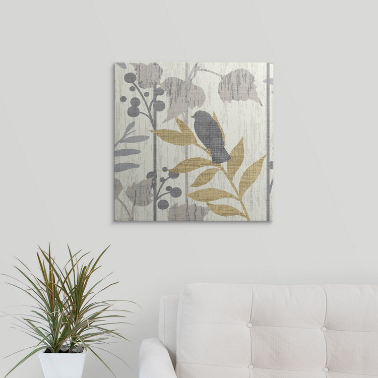 « square vi », impression Garden Leaves, H 35 po x l 35 po x P 1,5 po, Toile