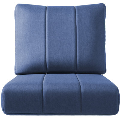 Forbell Outdoor Patio 6" Thick Seat & Back Furniture Cushion Set With Removable Cover