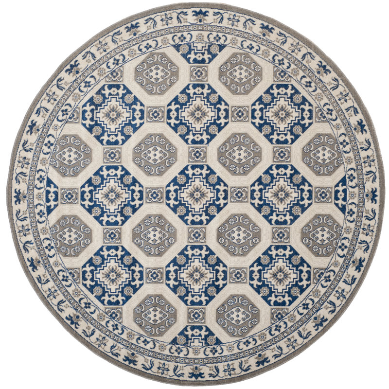 Chewning Performance Geometric Rug, Round 6'7"