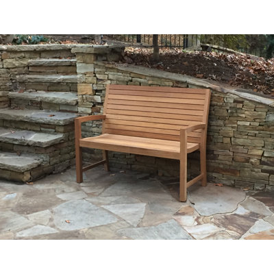 Nelvia Solid Wood Teak Outdoor Bench