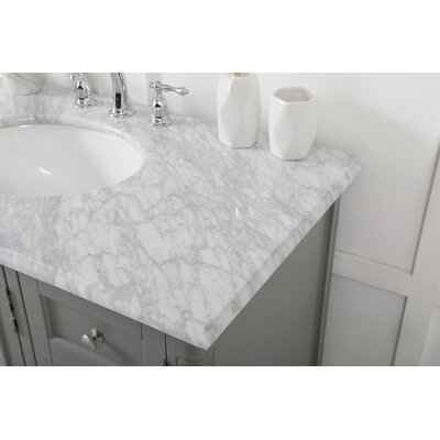 Beachcrest Home Cabott 42'' Single Bathroom Vanity with Marble Top ...