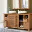 Coline 145cm Double Bathroom Vanity Base Only in Brown