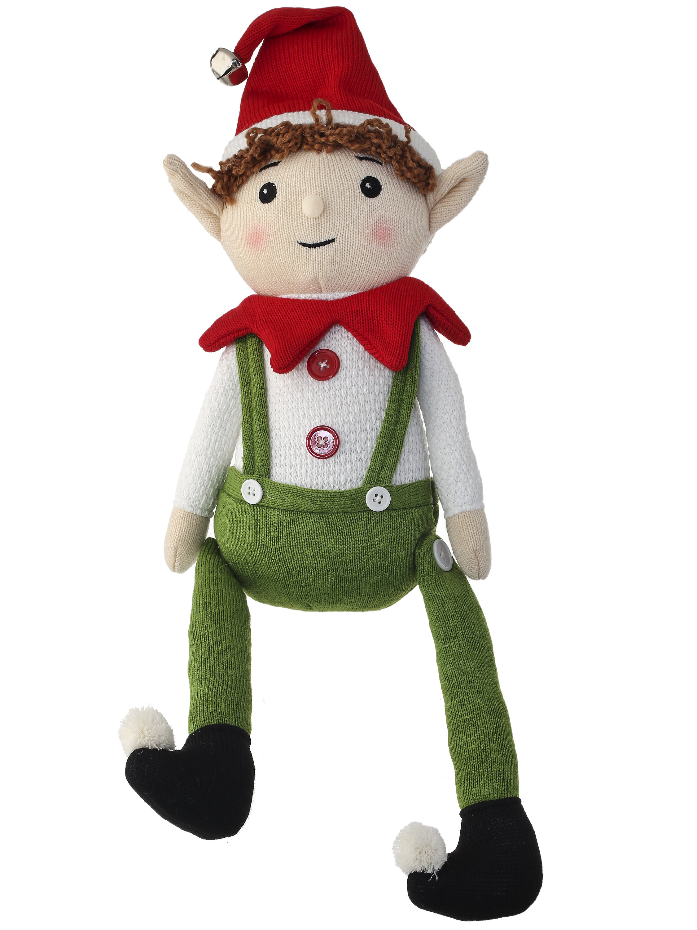 The Holiday Aisle® Sitting Alpine Santa Elf Decorative Accent | Wayfair