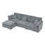 Canapé modulaire en L avec repose-pieds et canapé convertible surdimensionné pour 4 personnes Modern Home Living