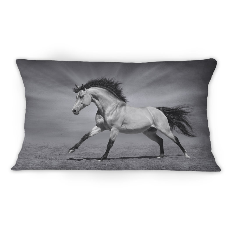 Coussin décoratif à motif de cheval à châtaigne Gal Galper